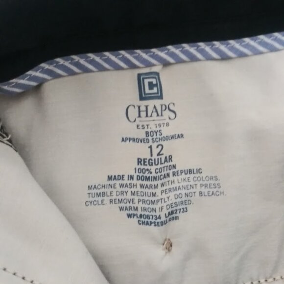 Chaps Boy's size 12R black approved school wear pants - Picture 14 of 14